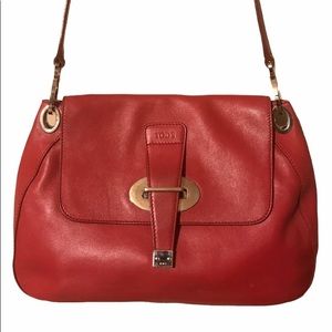 - Tod's Vintage Red Purse Shoulder Bag -EUC